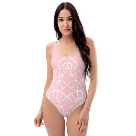 Aries Pink One-Piece Swimsuit