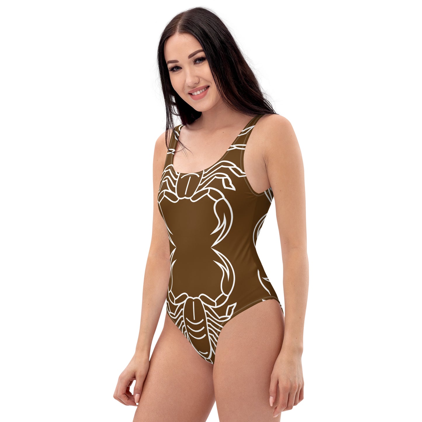 Scorpio Brown One-Piece Swimsuit