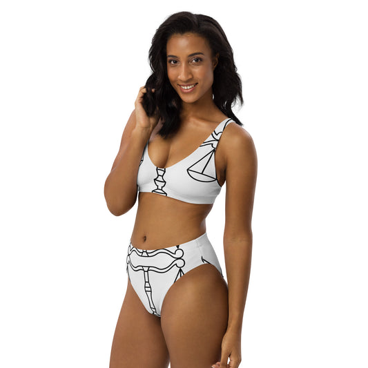 Libra Recycled high-waisted bikini