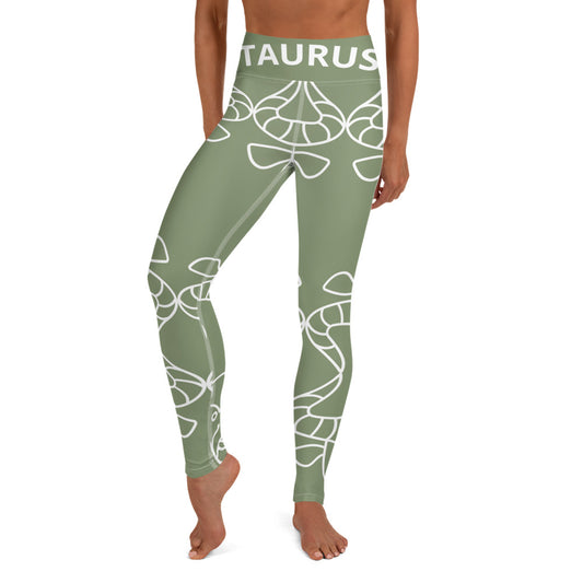 Taurus Army Green Yoga Leggings