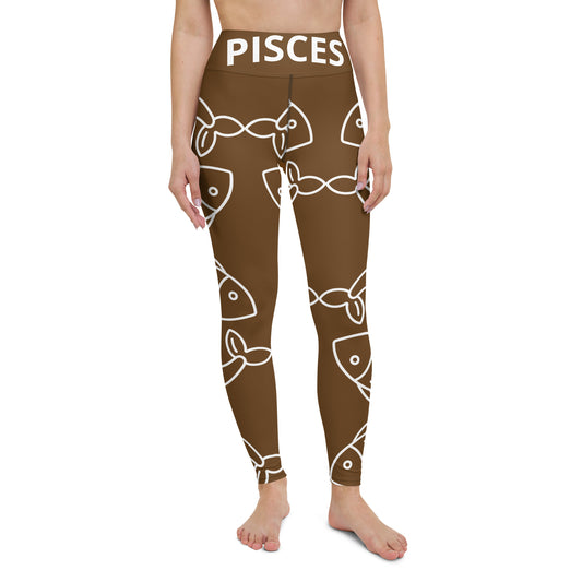 Pisces Brown Yoga Leggings