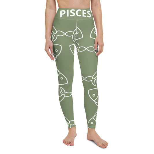 Pisces Green Yoga Leggings