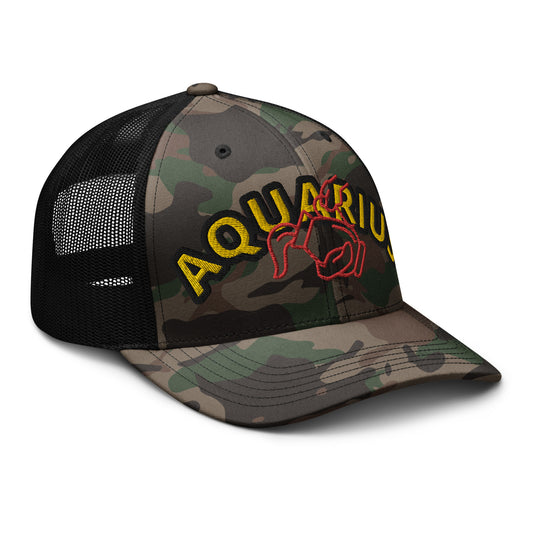 Aquarius Camouflage trucker hat